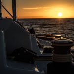 Sailing - blinding sunset
