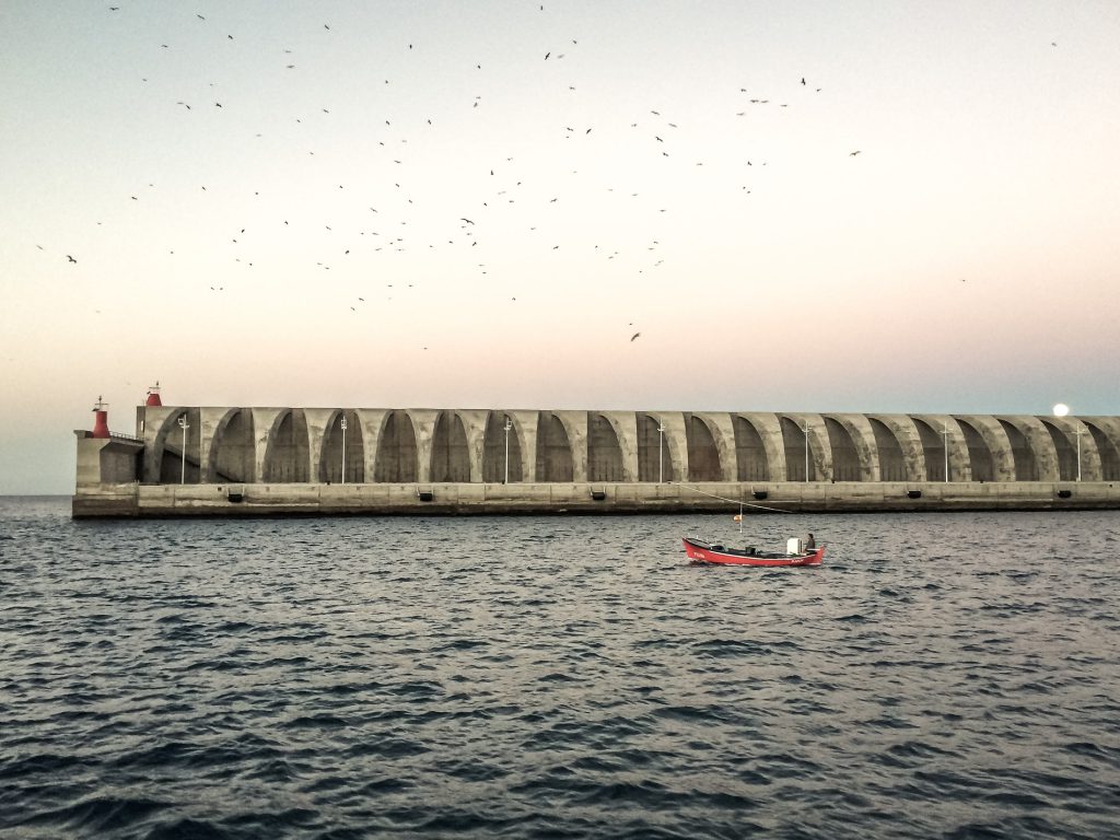 Fisherman going out at sea